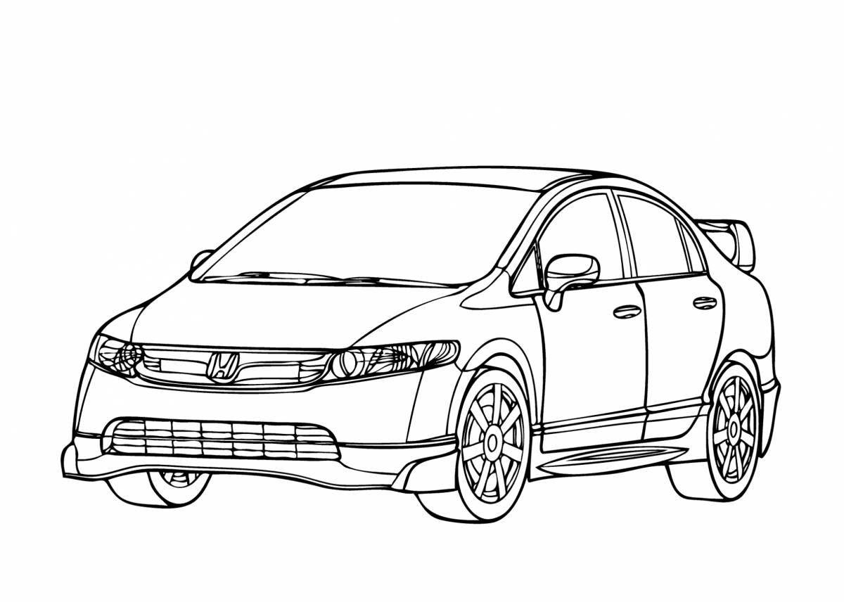 Attractive coloring toyota camry