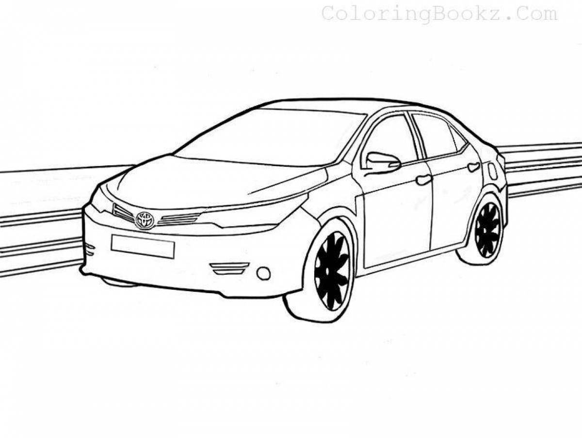 Colouring funny toyota camry