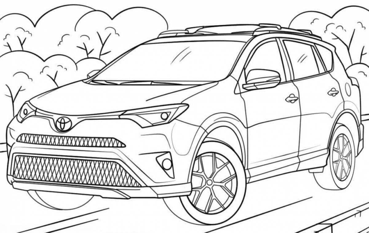 Playful toyota camry coloring page