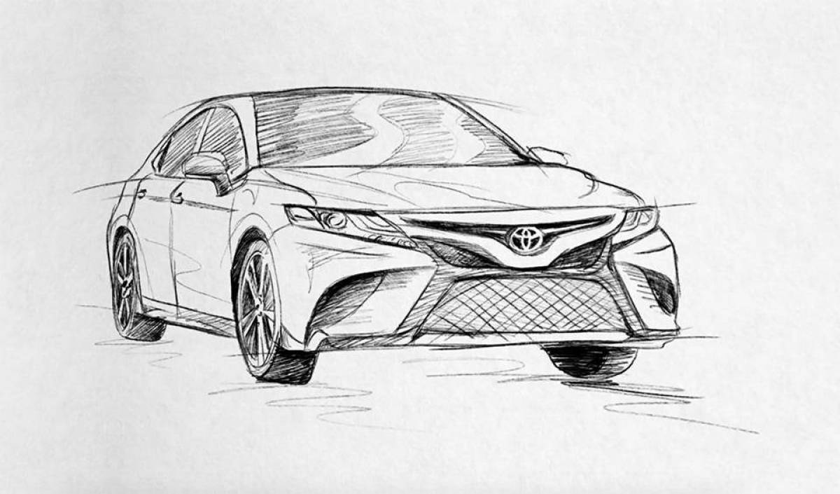 Charming toyota camry coloring book