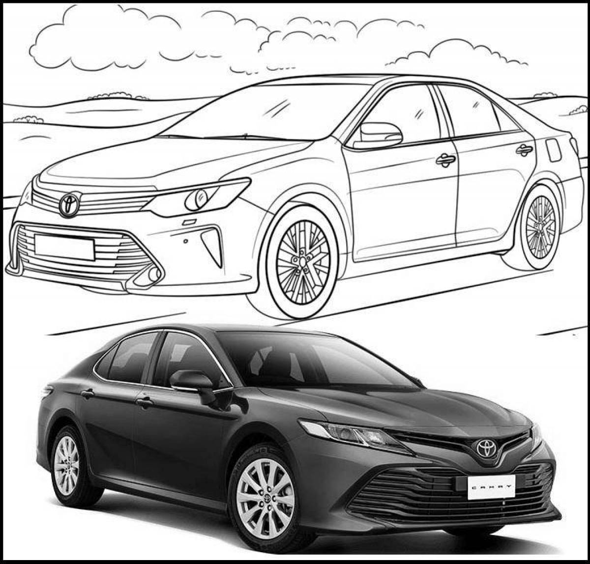 Mystical toyota camry coloring