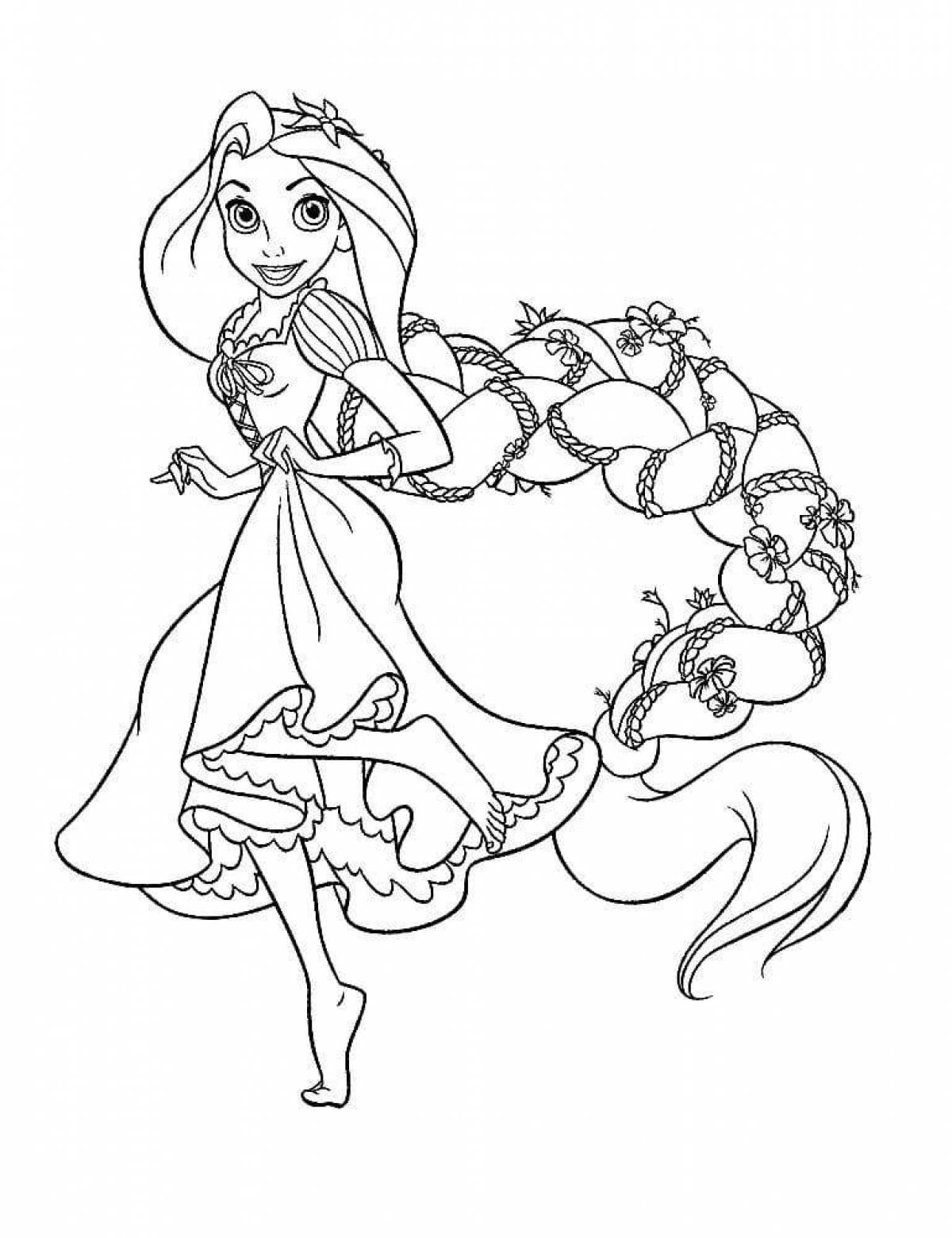 Fun coloring princess rapunzel