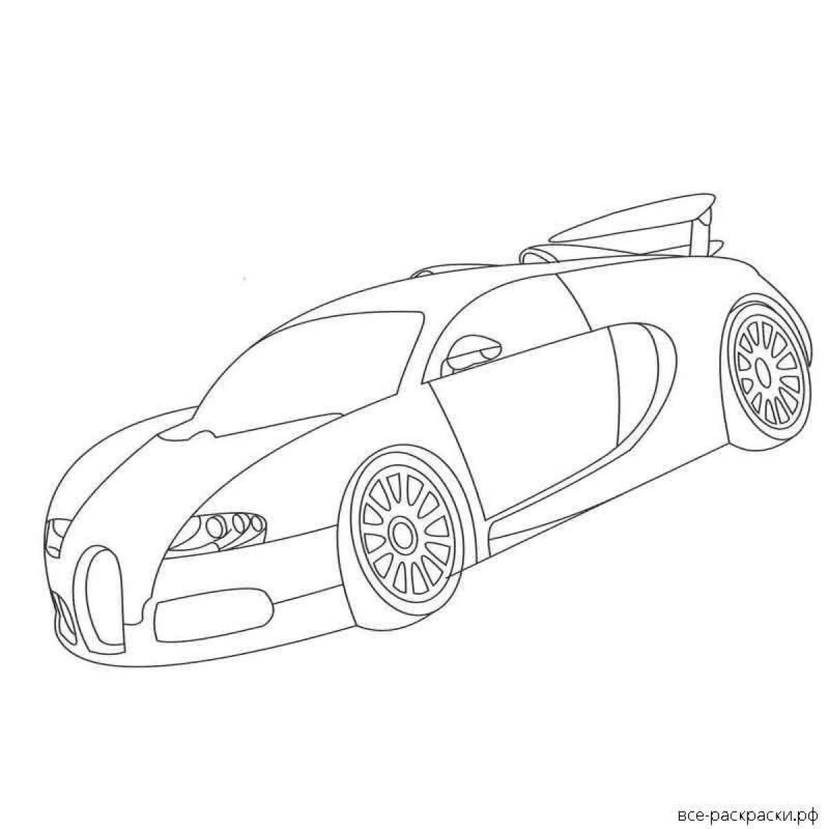 Majestic bugatti veyron coloring page