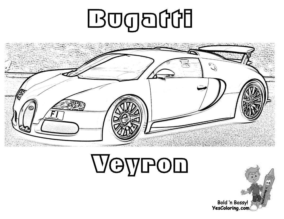 Bugatti veyron shiny coloring