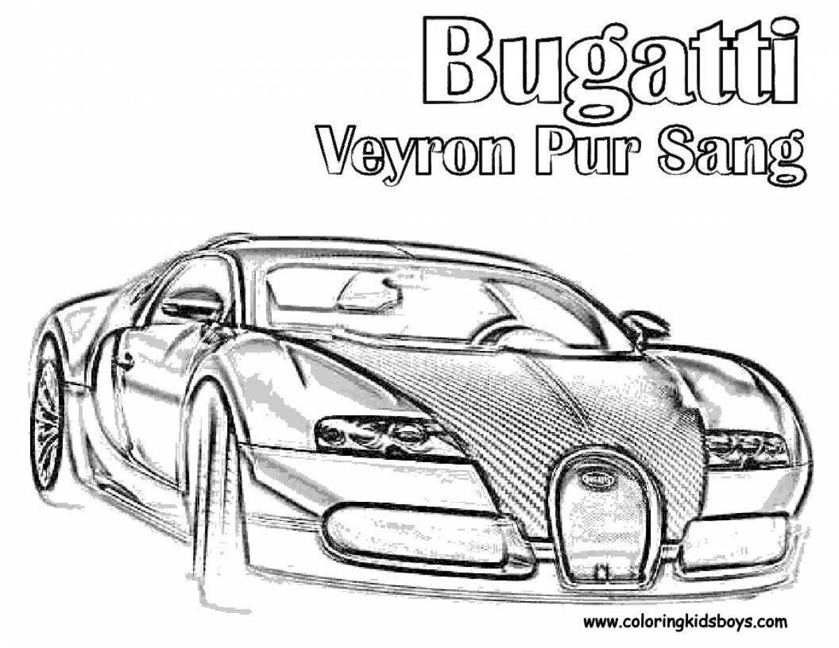 Regal bugatti veyron coloring page