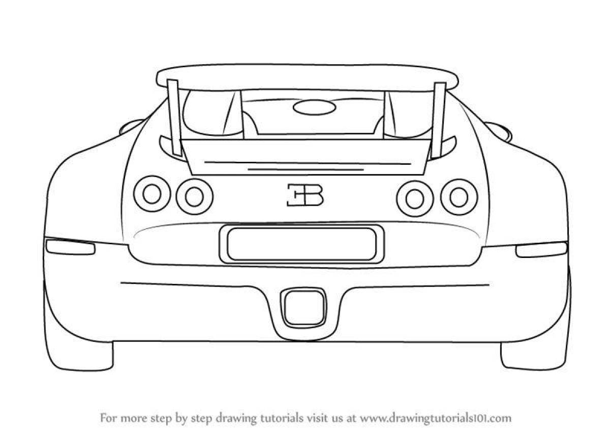 Coloring page gorgeous bugatti veyron