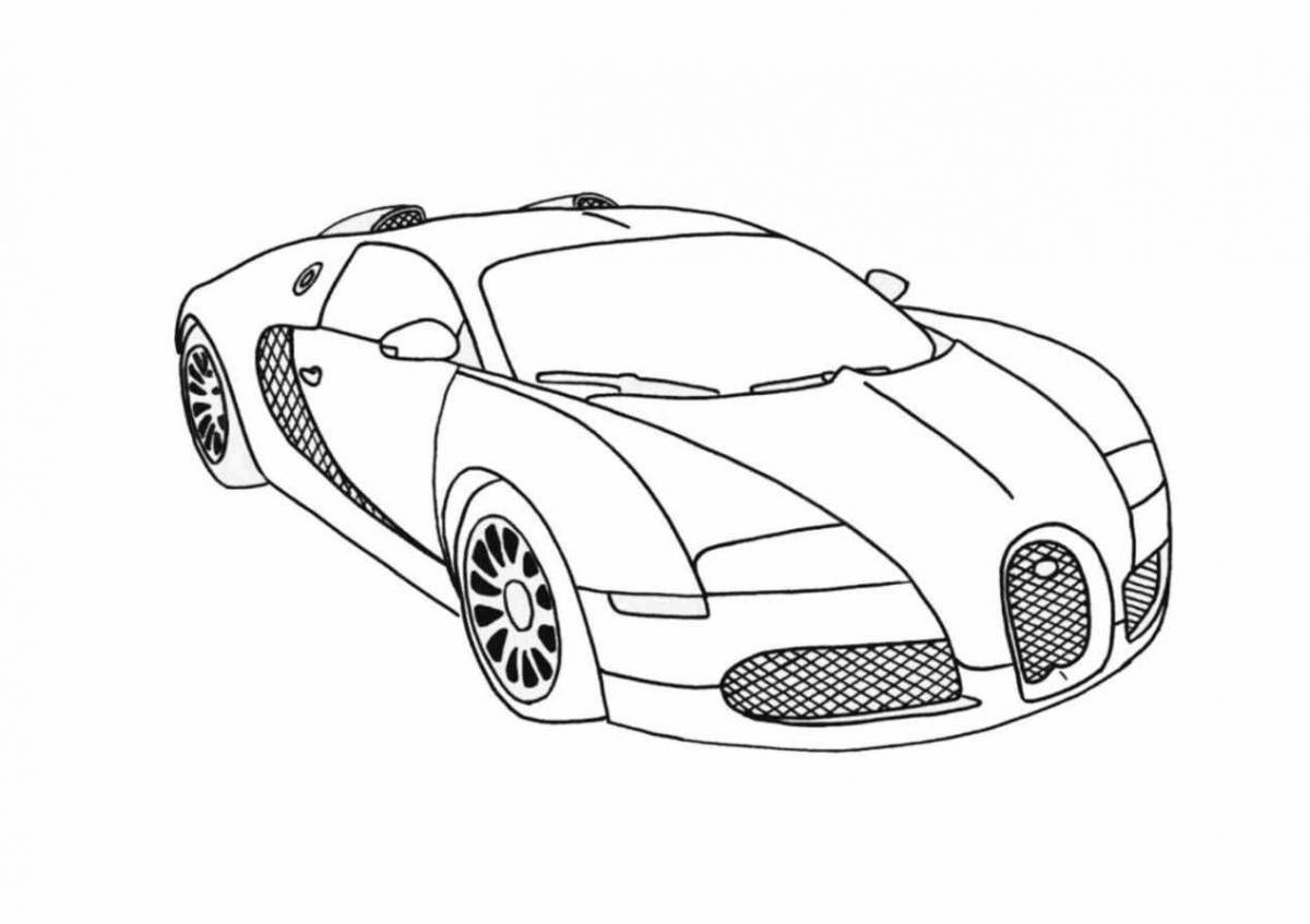 Brilliant bugatti veyron coloring page