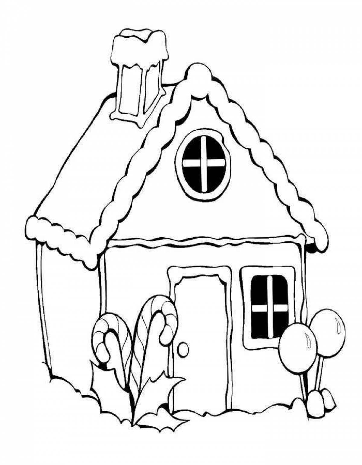 Crazy House Coloring Page