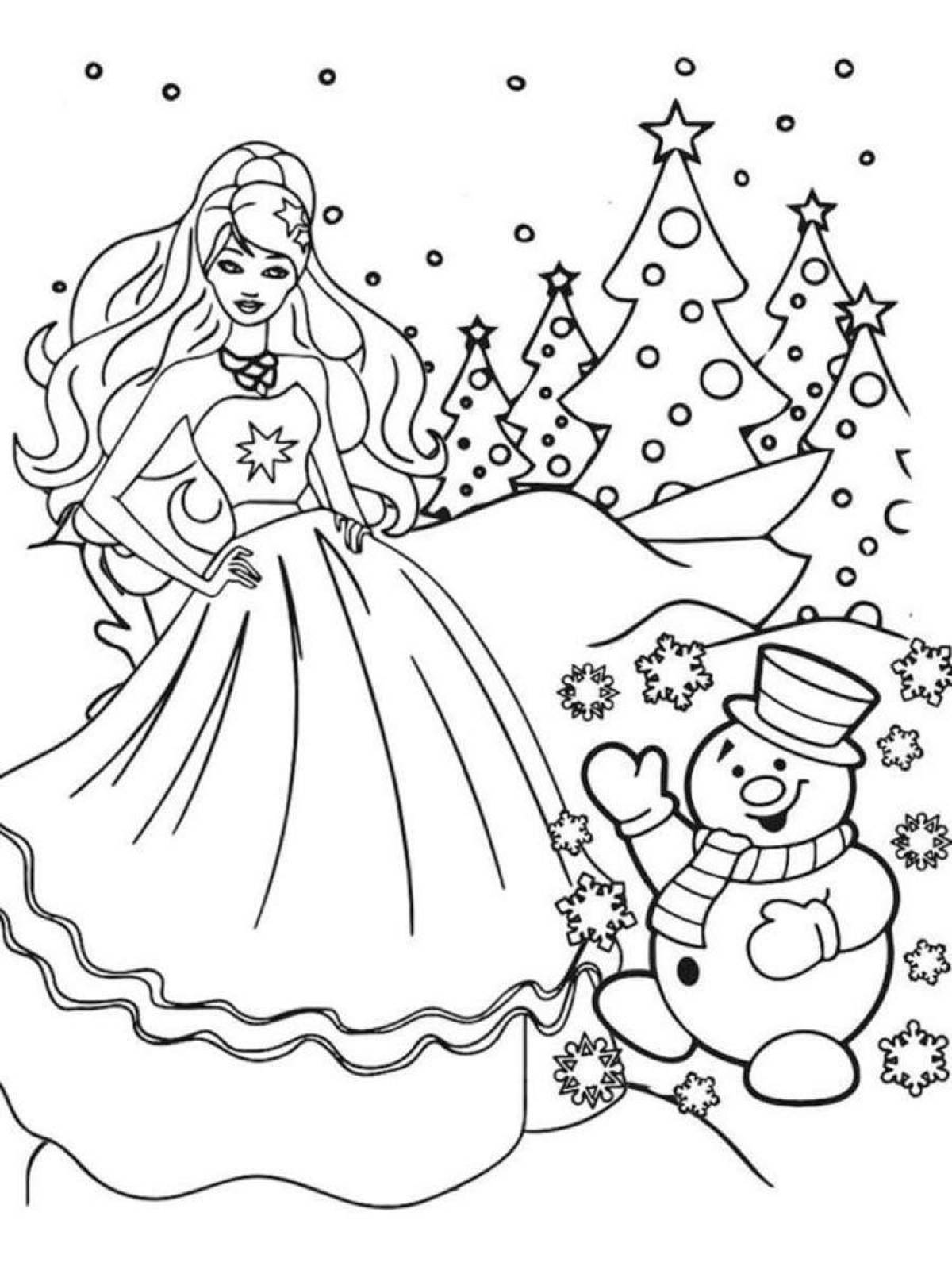 Barbie colorful Christmas coloring book