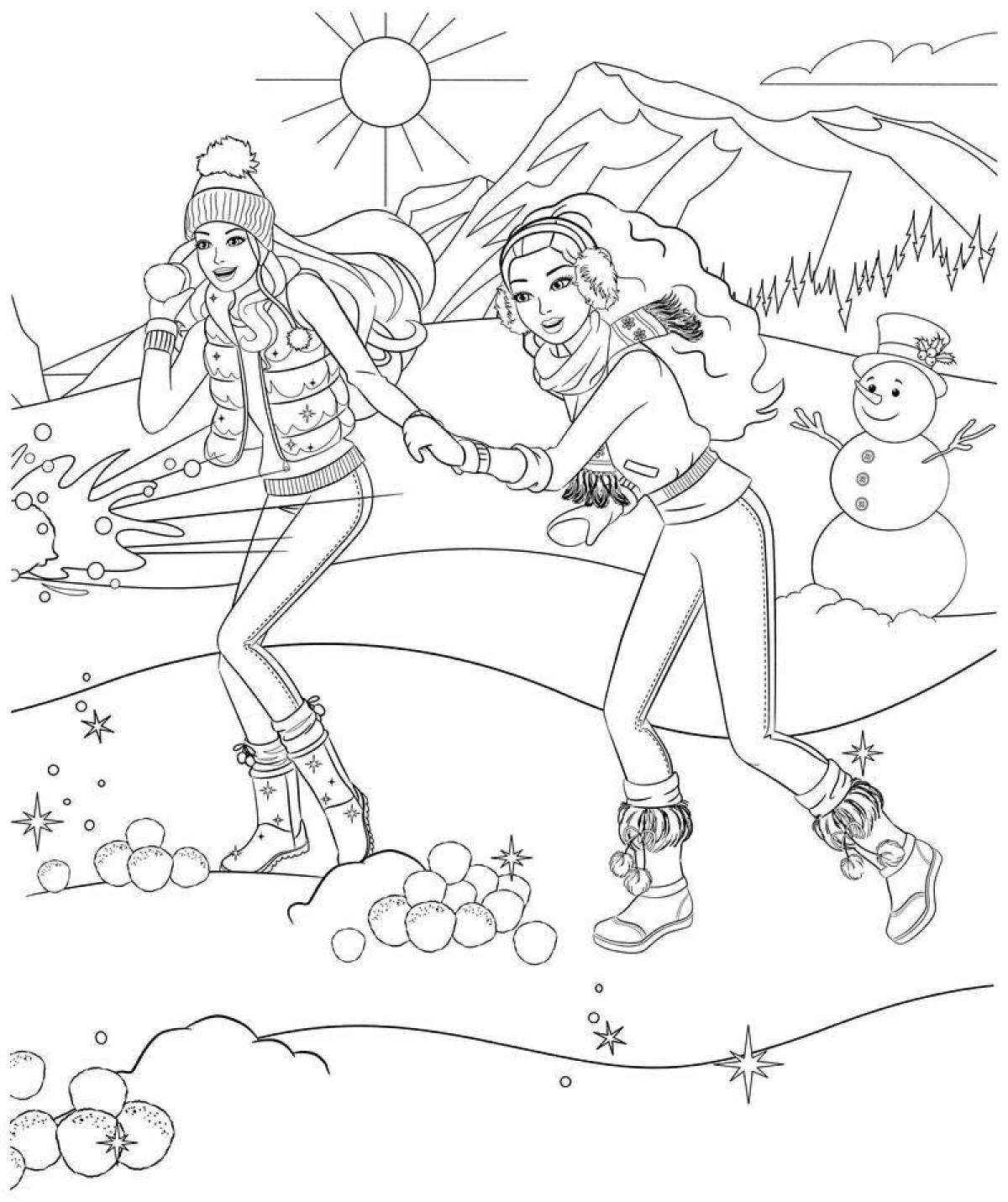 Barbie Christmas coloring book