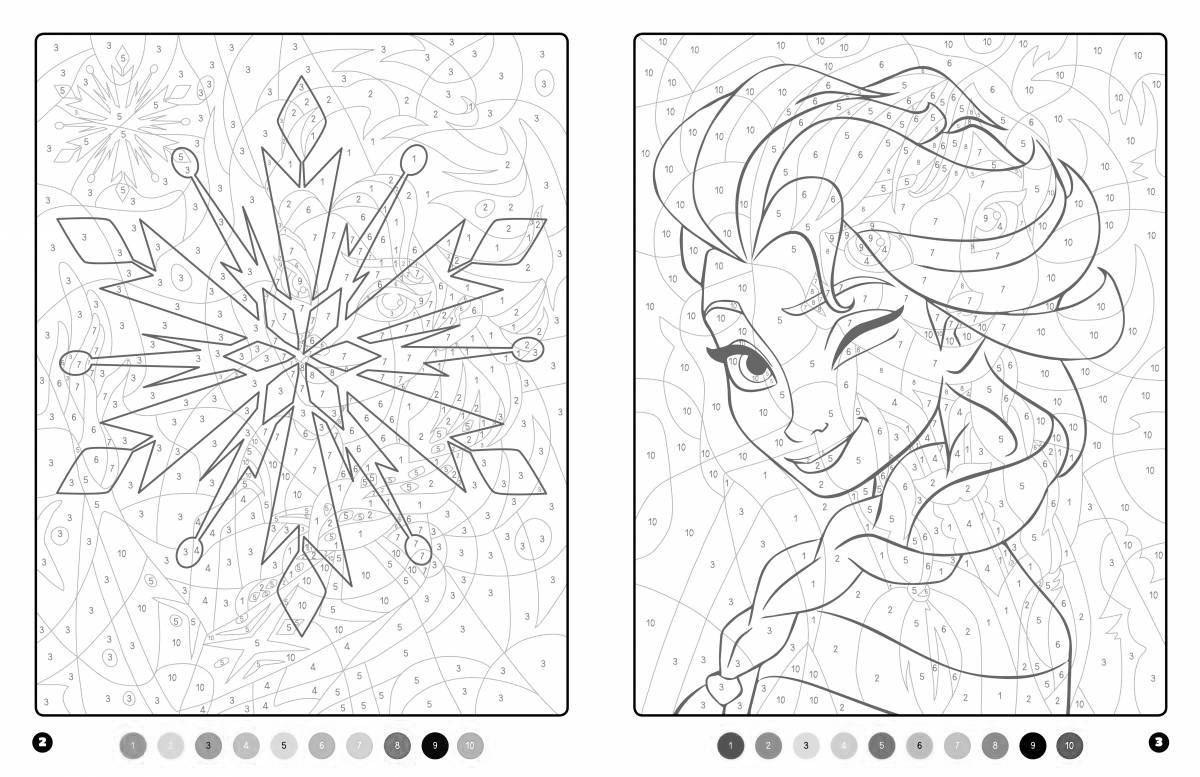 Disney bright coloring by numbers