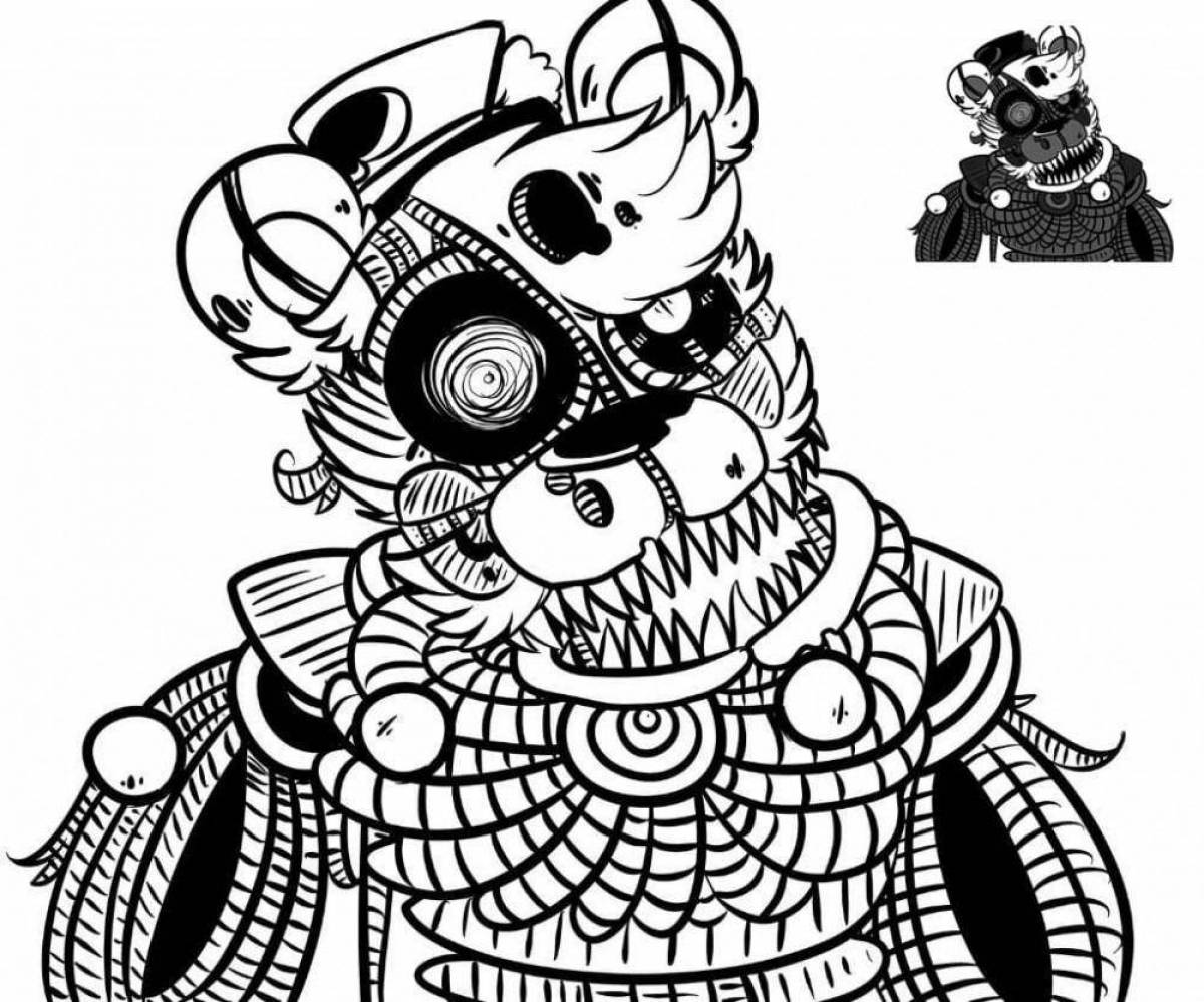 Glowing Monty coloring page