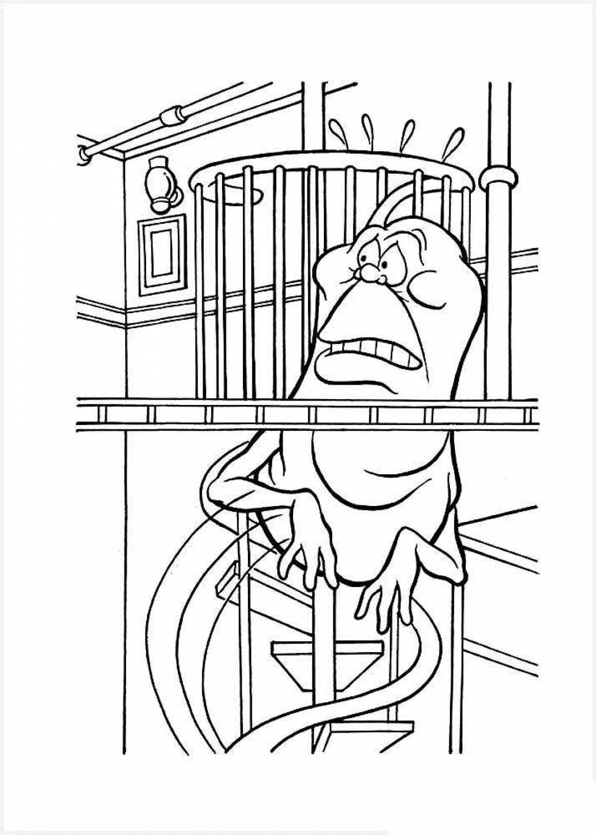 Colorful ghostbusters coloring page