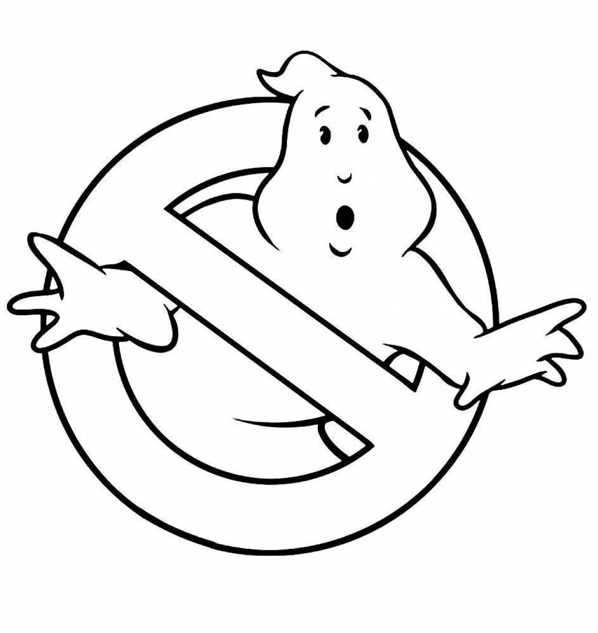 Ghostbusters creepy coloring page