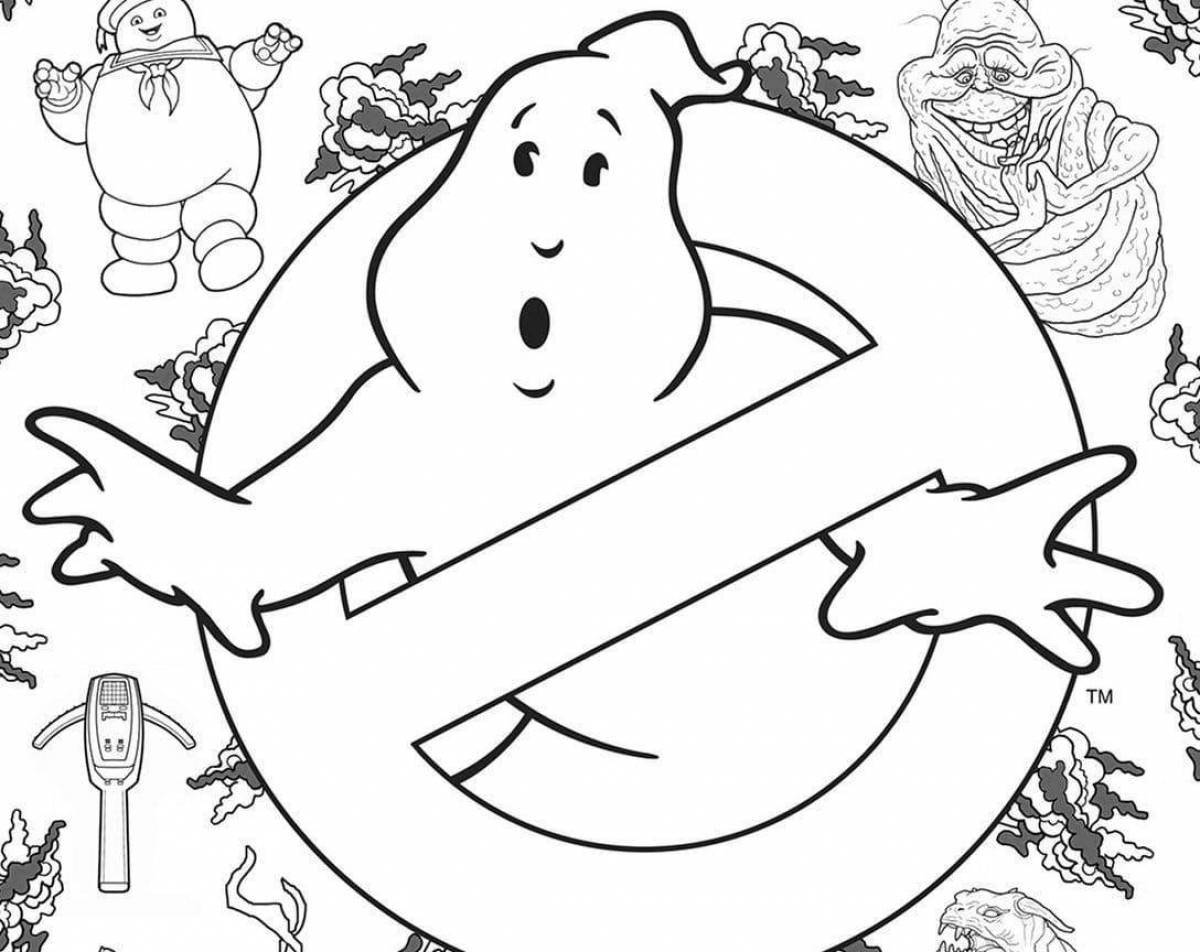 Coloring book magical ghostbusters