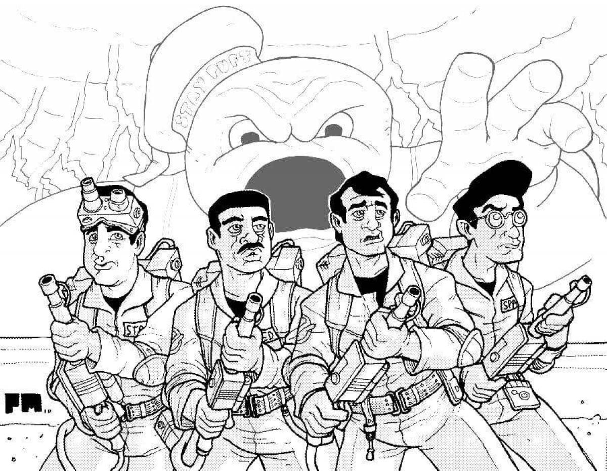 Coloring book bold ghostbusters