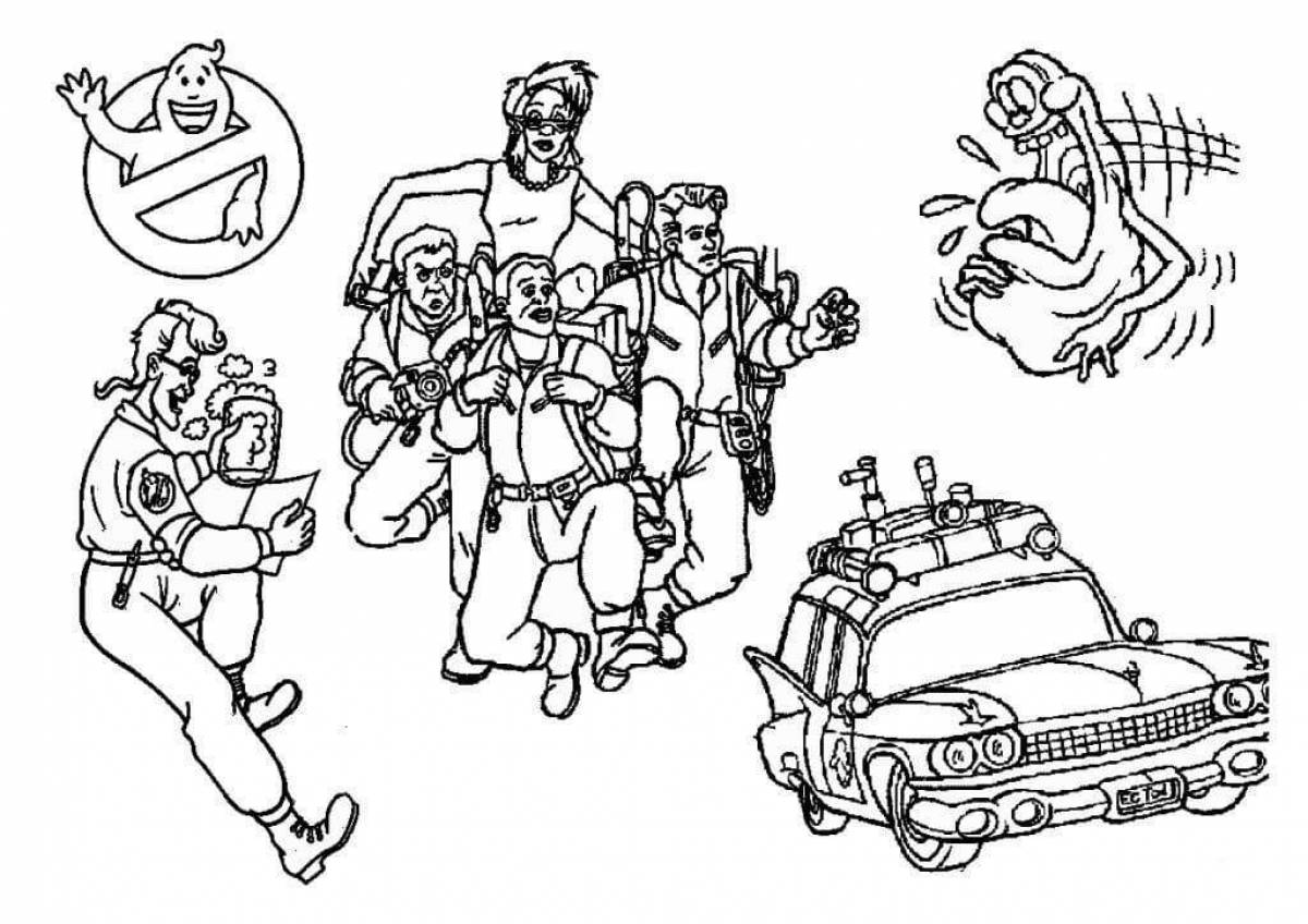 Coloring page joyful ghostbusters