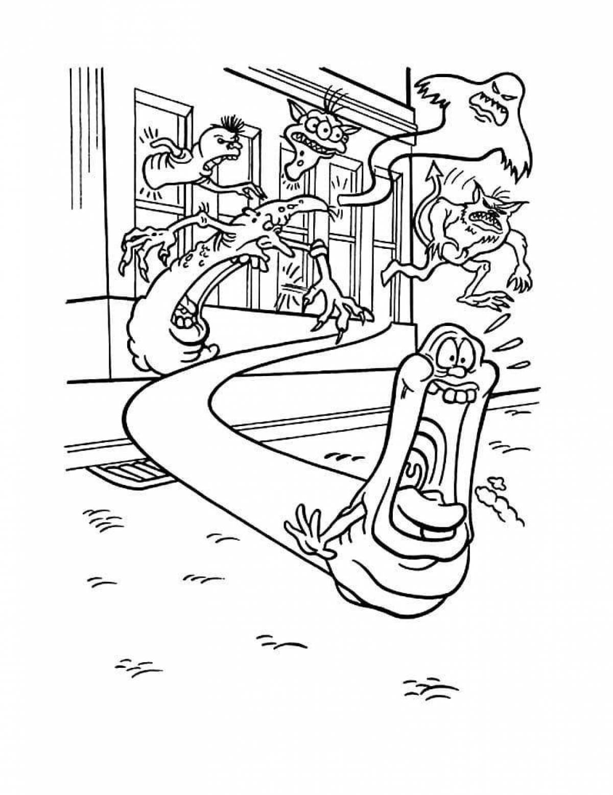 Glitter Ghostbusters coloring page