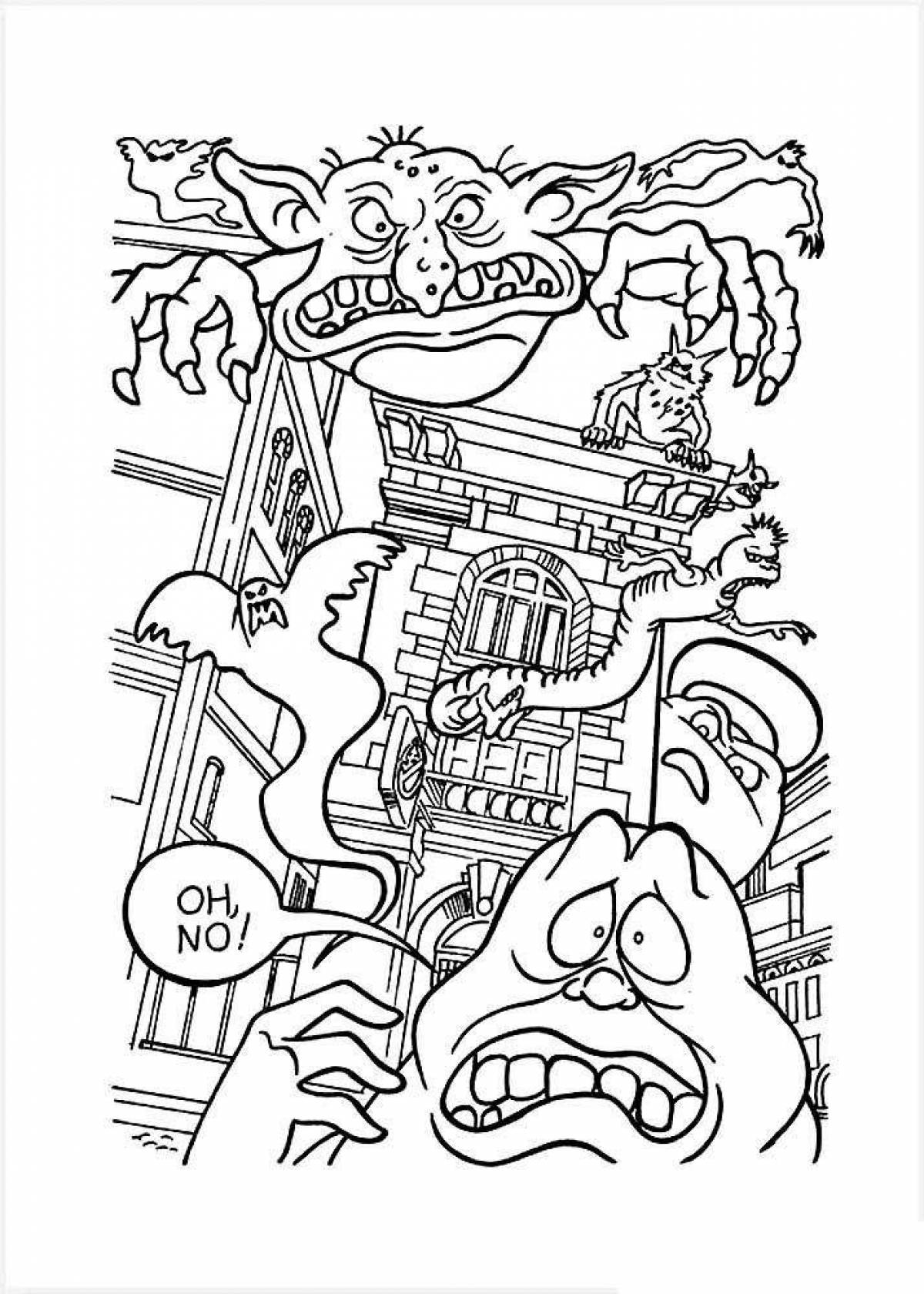 Exciting ghostbusters coloring pages