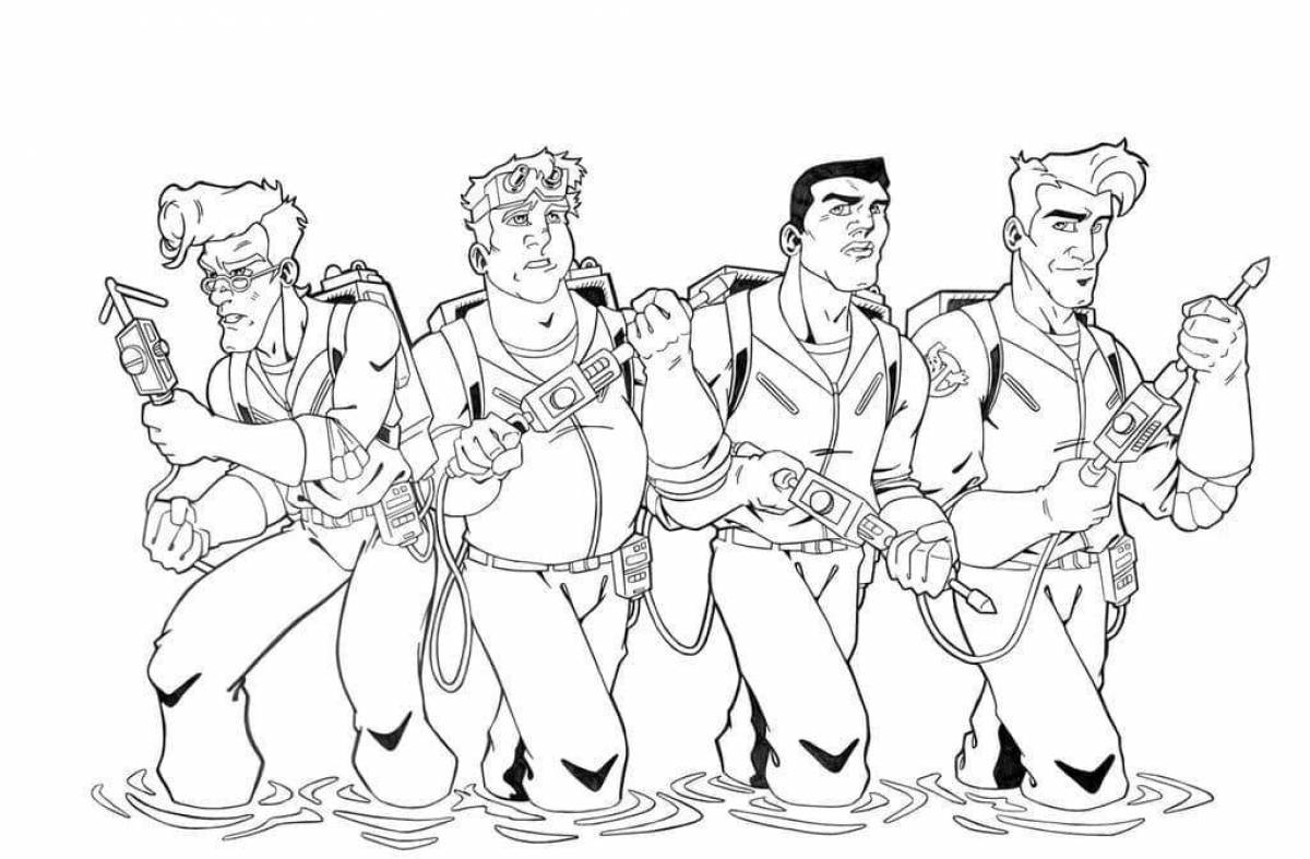 Dazzling Ghostbusters coloring page