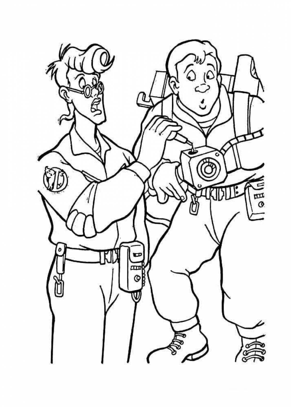 Exciting ghost hunter coloring pages