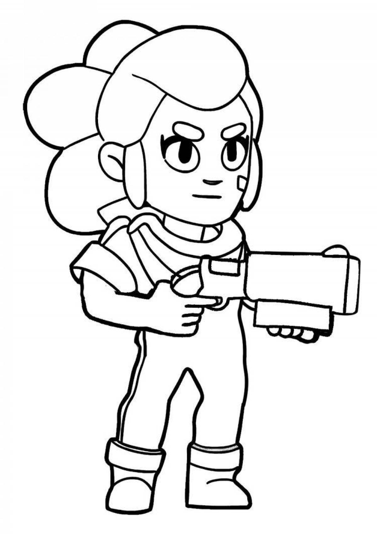Grand Shelly Bravo Stars Coloring Page