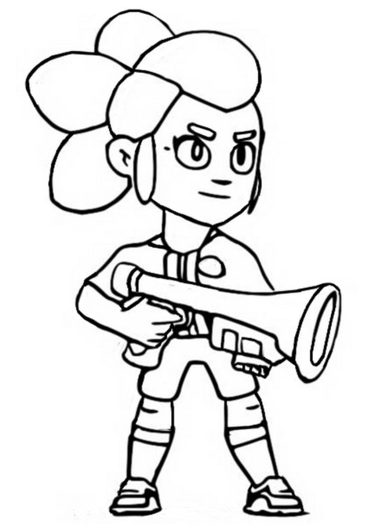 Amazing shelly bravo stars coloring page