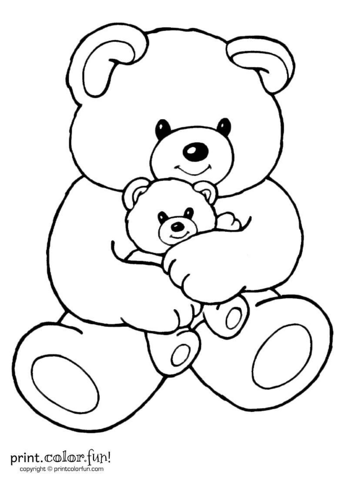 Chubby bear coloring book for kids