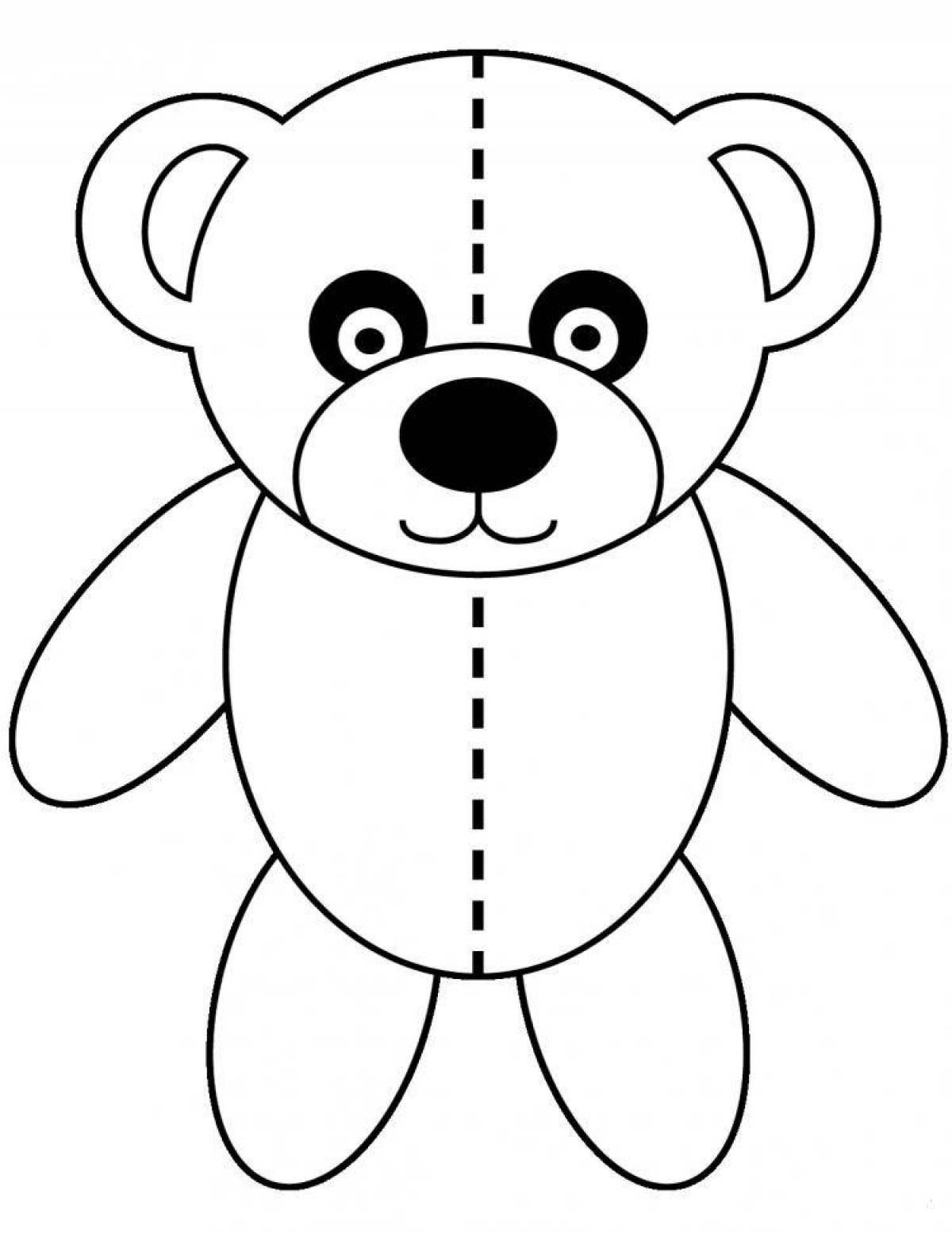 Причудливая раскраска медведя для детей