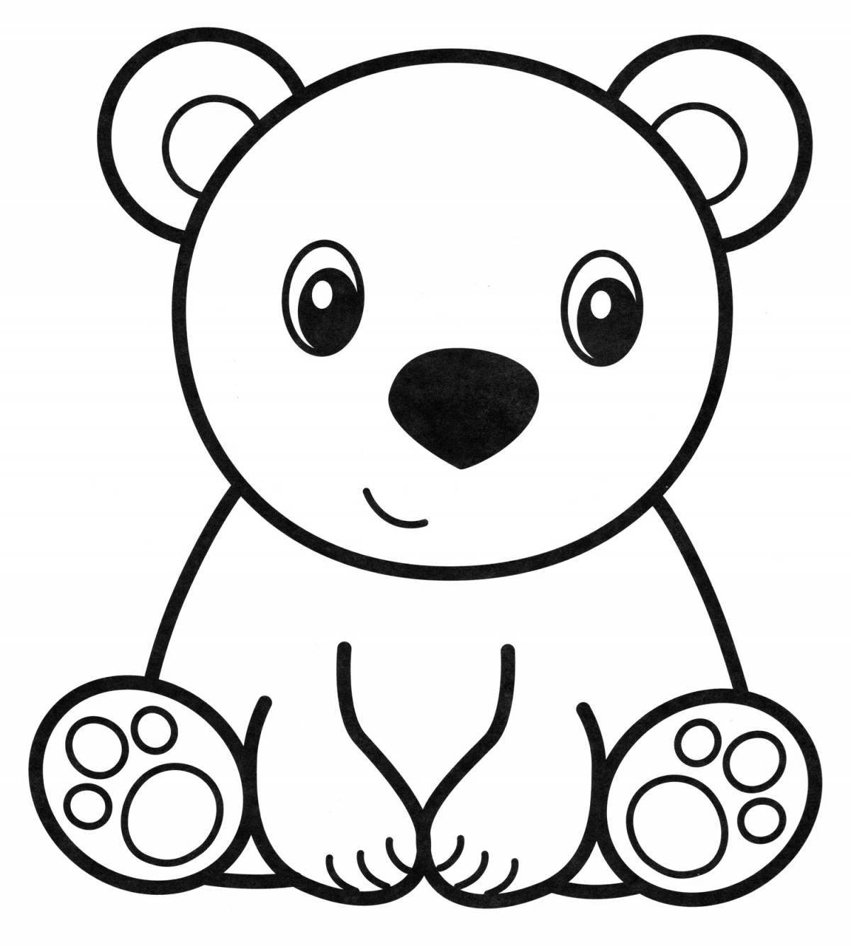 Раскраска волшебный медведь для детей