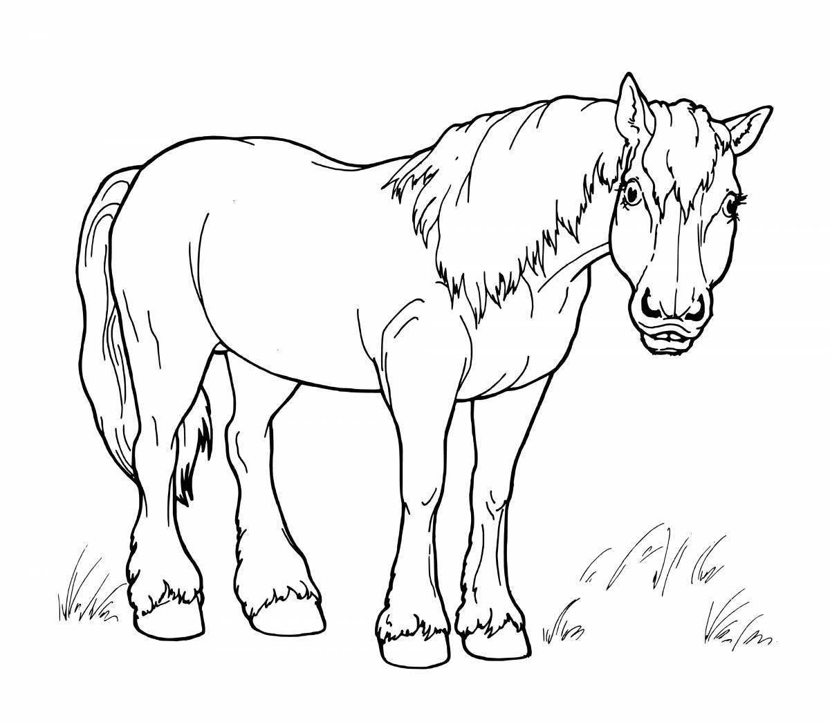 Colorful animal coloring page for kids