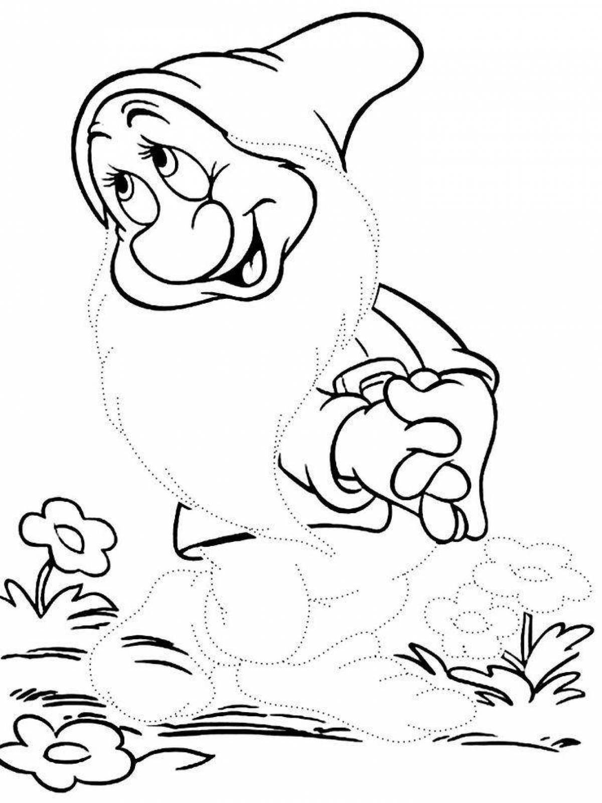 Fun dwarf coloring pages