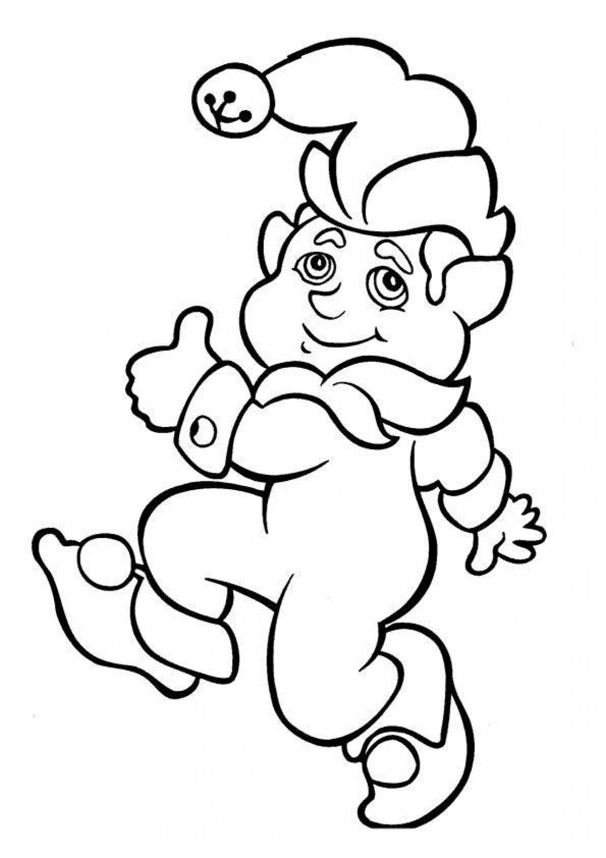 Gnomes humorous coloring pages
