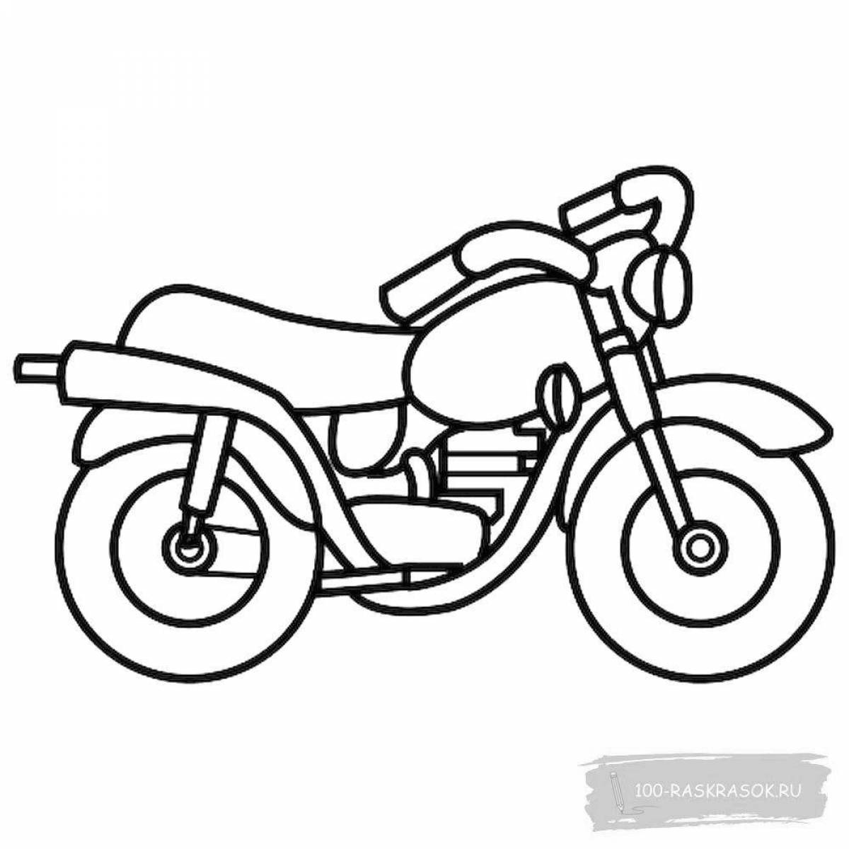 A funny motorcycle coloring book for children 4-5 years old