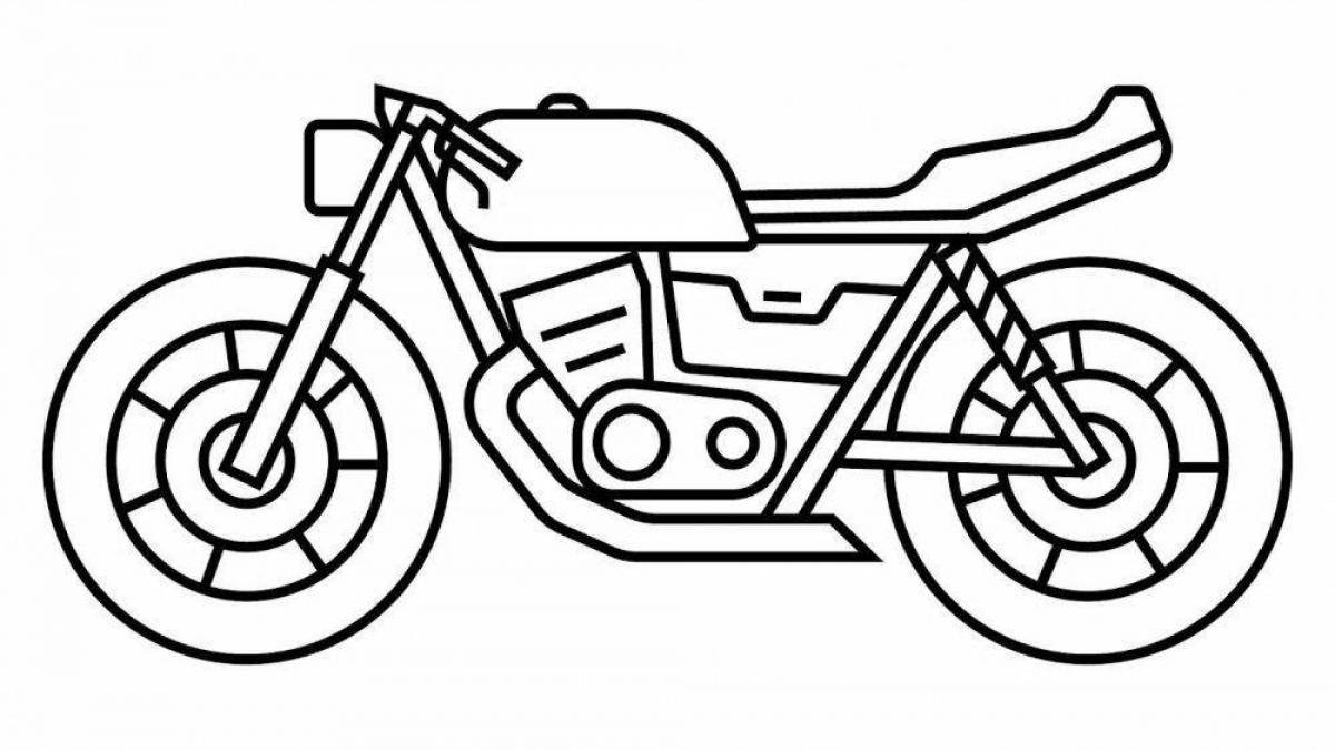 Joyful motorcycle coloring book for 4-5 year olds