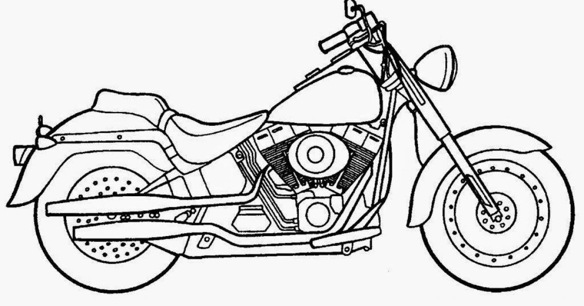 Incredible motorcycle coloring book for 4-5 year olds