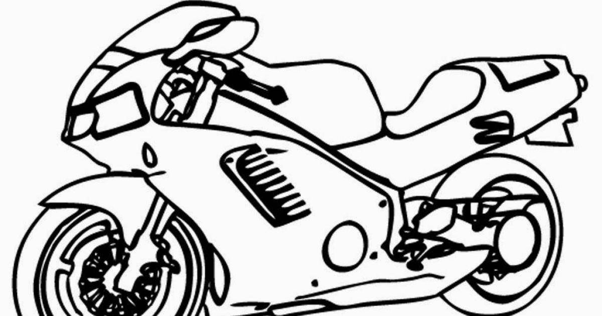 Awesome motorcycle coloring pages for 4-5 year olds