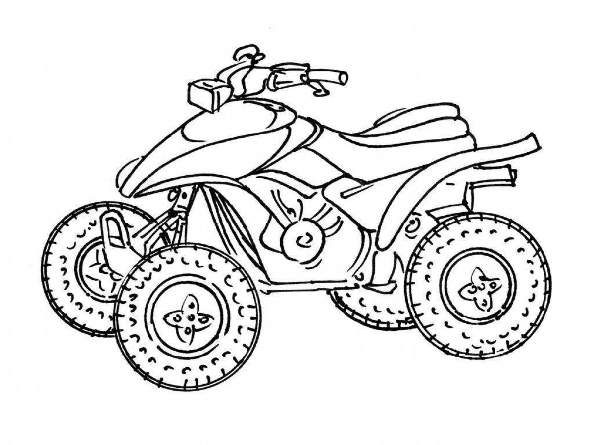 Nice motorcycle coloring book for 4-5 year olds