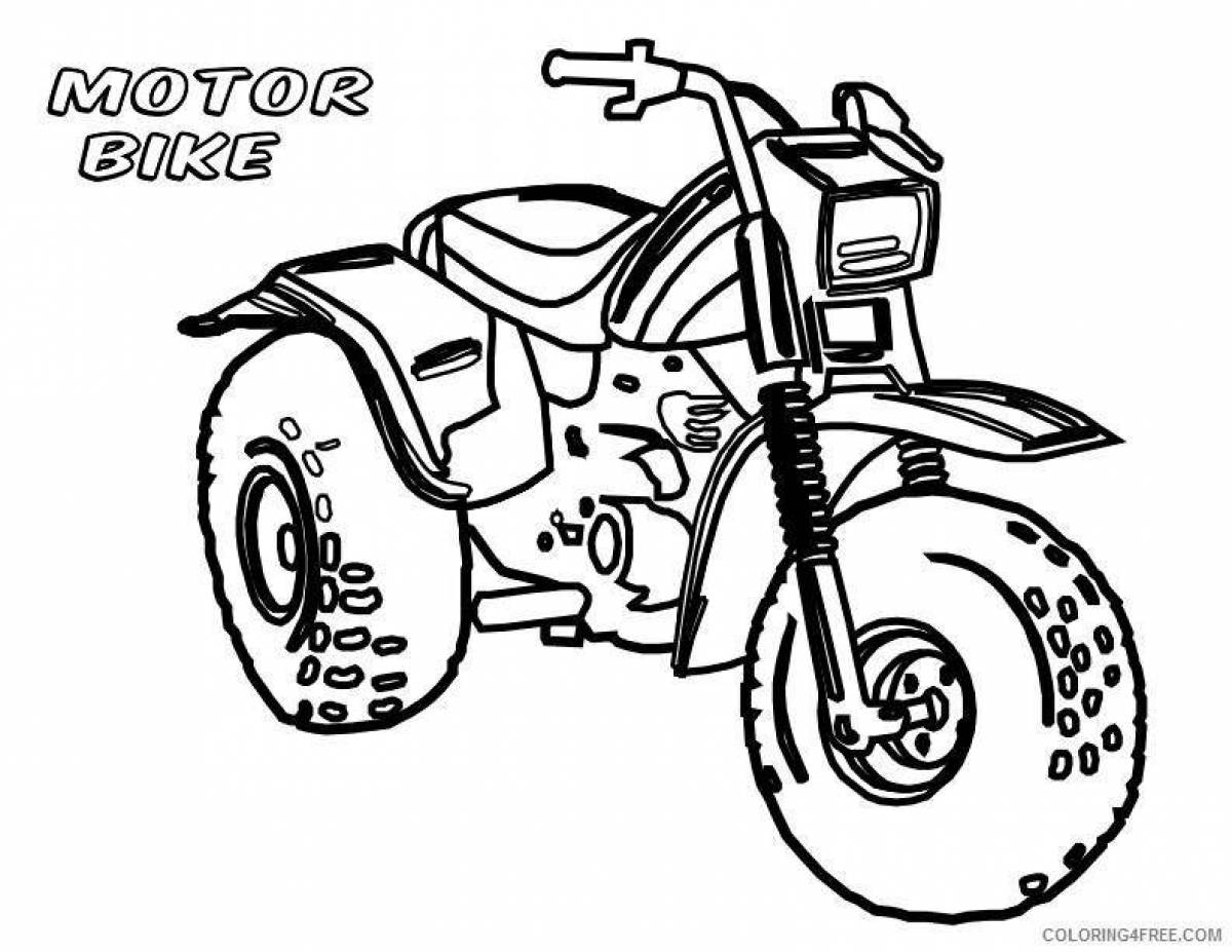 Sweet motorcycle coloring book for 4-5 year olds