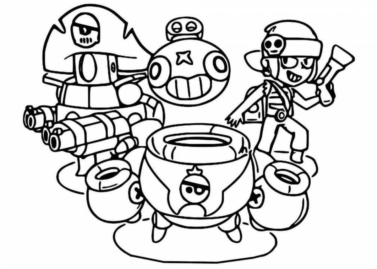 Brawlstars glowing coloring pages