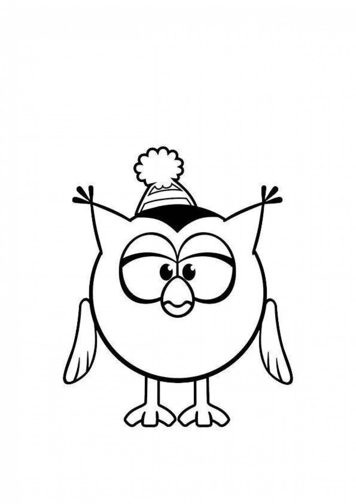 Majestic owl coloring book