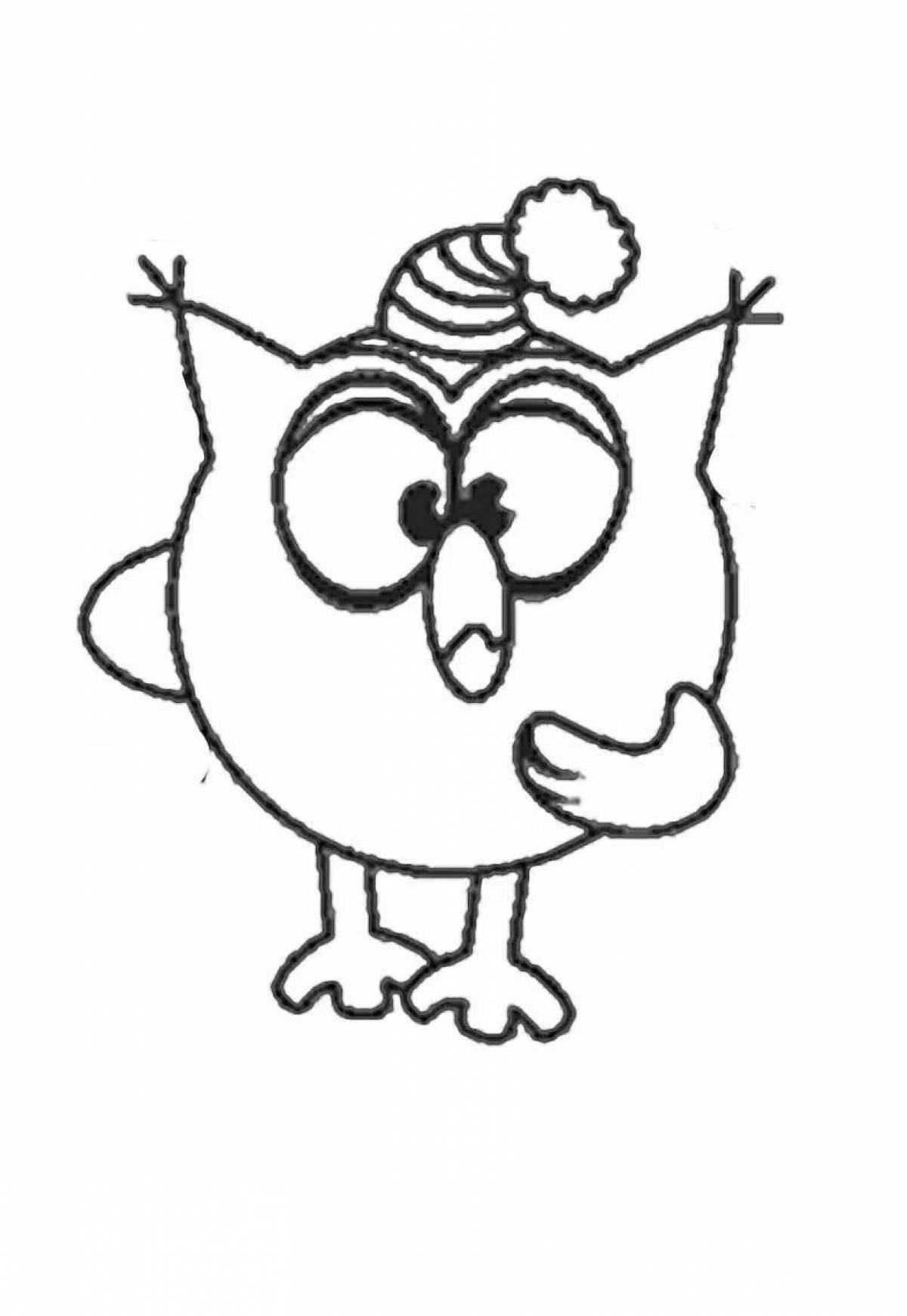 Fine owl coloring book