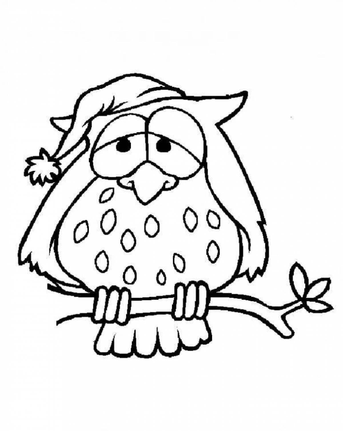 Gorgeous owl coloring book