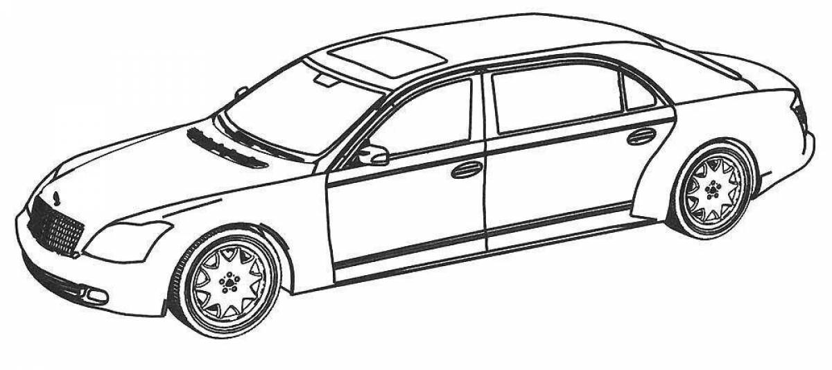 Photo Glowing maybach coloring page