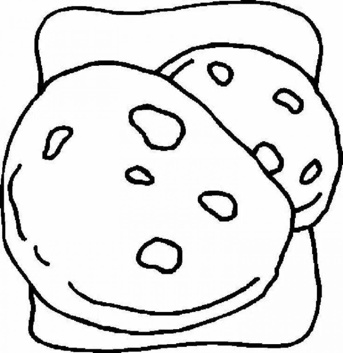 Cute cookie coloring page