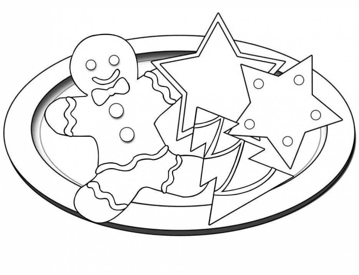 Exciting cookie coloring page