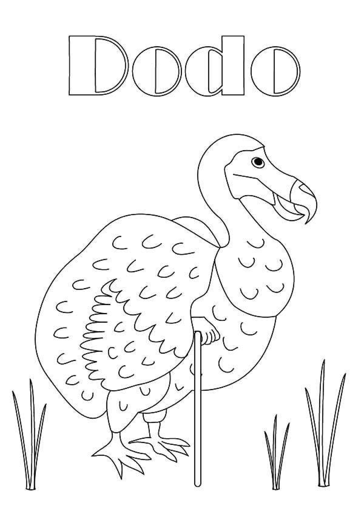 Impressive dodo coloring
