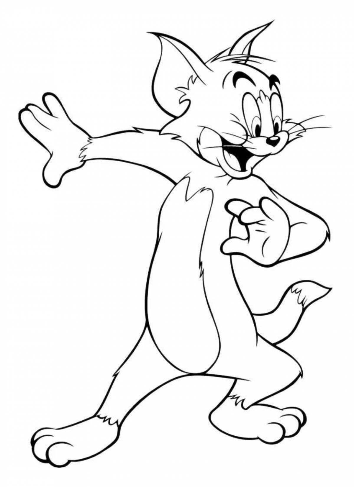 Glowing jerry coloring page