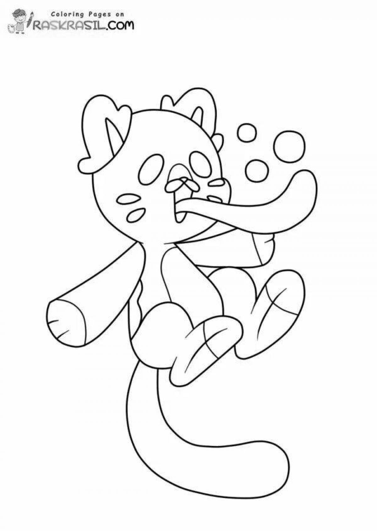 Candy cat funny coloring book