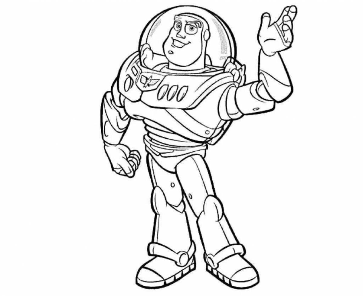Playful coloring buzz lightyear
